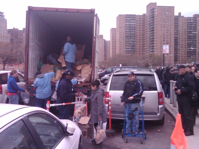 food supplies reach Coney Island