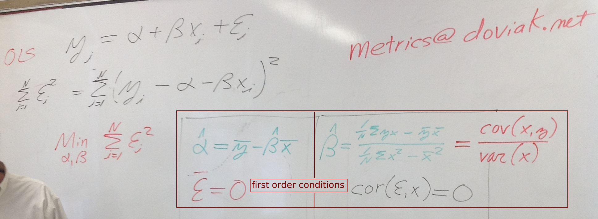 derivation of OLS, part 1