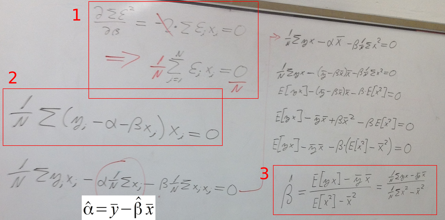 derivation of OLS, part 2